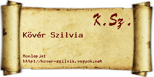 Kövér Szilvia névjegykártya