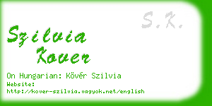 szilvia kover business card