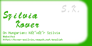 szilvia kover business card